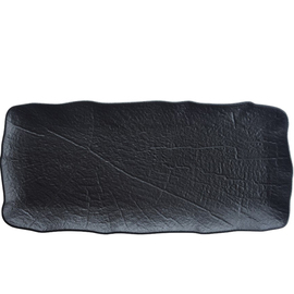 rectangular plate SHADE porcelain black rectangular | 340 mm x 150 mm product photo