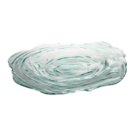 platter Tornado glass swirl relief oval | 460 mm product photo