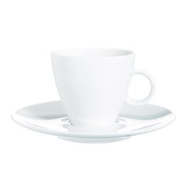 Upper cup, &quot;VINTAGE UNI WHITE&quot;, 10 cl, Ø 65 with handle 80 mm, H 55 mm, complete with saucer product photo