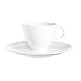 Upper cup, &quot;VINTAGE UNI WHITE&quot;, 22 cl, Ø 90 with handle 110 mm, H 70 mm, complete with saucer product photo