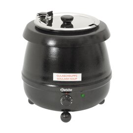 party pot black hinged lid 230 volts 400 watts  Ø 330 mm  H 360 mm product photo