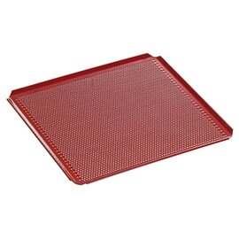 perforated sheet 2/3 GN perforated aluminium 1.5 mm silicone red  L 354 mm  B 325 mm  H 10 mm product photo
