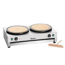 crêpe baking device 2CP400 with 2 baking plates electric 2 x 230 volts 6000 watts product photo