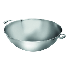 wok pan W510F stainless steel 22 ltr Ø 510 mm x 630 mm H 195 mm | flat | 2 handles product photo