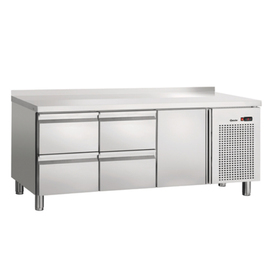 refrigerated table S4T1-150 MA 452 watts 184 ltr | upstand | 1 wing door | 4 drawers product photo