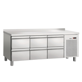 refrigerated table S6-150 MA 452 watts 157 ltr | upstand | 6 drawers product photo