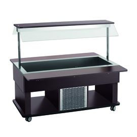 Children's cold buffet trolley Kids K4110-150W wenge coloured | suitable for 4 x GN 1/1 - 150 mm product photo