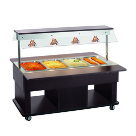 Children's hot buffet trolley Kids W4110-150W | wenge coloured | suitable for 4 x GN 1/1 product photo