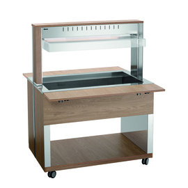 hot buffet on wheels W3110-200U | elm colored 230 volts with illumination | suitable for 3 x GN 1/1 product photo