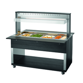 hot buffet on wheels W4110-200A | anthracite 230 volts with illumination | suitable for 4 x GN 1/1 product photo