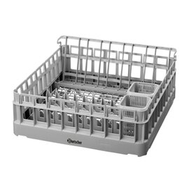 dishwasher basket set  • 500 x 500 mm  • universal basket|insert for drinking glasses|insert for plates|2 cutlery quivers product photo