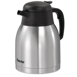 vacuum jug 1.5 ltr stainless steel chromium coloured|black screw cap  H 215 mm product photo
