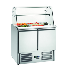 saladette 900T2 +GL with countertop glass unit suitable for 2 x GN 1/1 GN + 3 x GN 1/6 | 250 l product photo