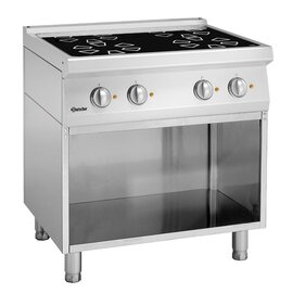 4 zone ceramic hob 400 volts 9.2 kW | open base unit product photo