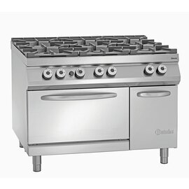 6 burner gas stove gastronorm 400 volts 5.6 kW (electric oven) 37.5 kW (gas) | oven | doored cabinet part product photo