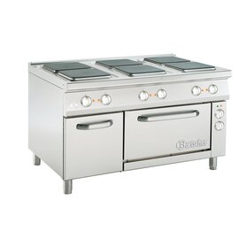 6-plate electric oven with electric oven GN 2/1 and neutral cabinet &quot;900 series&quot;, stainless steel product photo