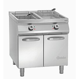 floor standing electric fryer | 2 basins 2 baskets 40 ltr | 400 volts 34.8 kW product photo