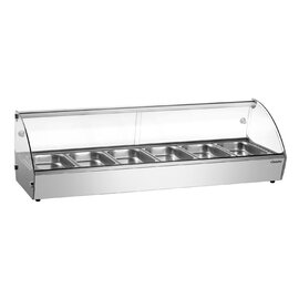 hot countertop showcase R6 6 x GN 1/3 800 watts 230 volts  L 1135 mm  B 420 mm  H 335 mm product photo