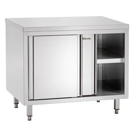 cupboard 1000 mm  x 700 mm  H 850 mm with dropfront all-around 40 mm with sliding doors product photo