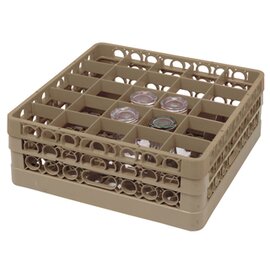 dish basket brown 500 x 500 mm  H 225 mm | 25 compartments 89 x 89 mm  H 207 mm product photo