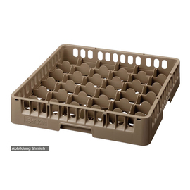 dish basket brown 500 x 500 mm  H 183 mm | 36 compartments 73 x 73 mm  H 166 mm product photo