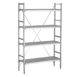 rack system Kit 4, B1070 plastic aluminium 1142 mm 360 mm  H 1800 mm shelf load 50 kg bay load 500 kg product photo