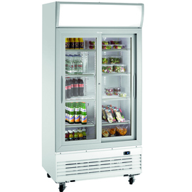 glass door refrigerator 776L WB white | 2 sliding glass doors | convection cooling product photo