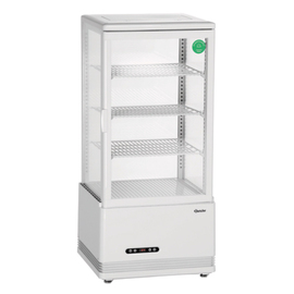 refrigerated mini vitrine 78L-WE/L white 78 ltr 230 volts | 3 floors product photo