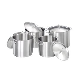 pot set stainless steel with lid 4 pots|4 lids  | cold handles product photo