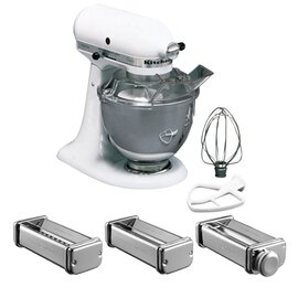 kitchen machine KitchenAid K45 | tabletop unit 230 volts with pasta dough roll-out set 275 watts 4.28 ltr product photo