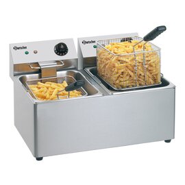 electric deep fryer SNACK IV | 2 basins 2 baskets 16 ltr | 230 volts 6.5 kW (2 x 230 volts) product photo