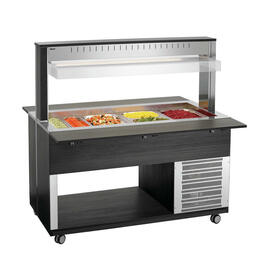 cold buffet on wheels K4110-200A anthracite | suitable for 4 x GN 1/1 - 200 mm | 4 connecting bars product photo