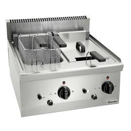 electric deep fryer 2 basins | 2 x 8 ltr | 400 volts product photo