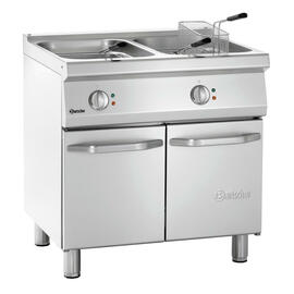 floor standing electric fryer | 2 basins 3 baskets 30 ltr | 400 volts 30 kW product photo