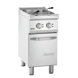 floor standing electric fryer | 2 basins 2 baskets 18 ltr | 400 volts 15 kW product photo