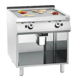 gas griddle plate OU grooved | floor model H 900 - 950 mm product photo