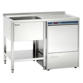 sink centre with drainboard on the right 1 basin | 400 x 500 x 250 mm with bottom shelf L 1200 mm W 700 mm product photo