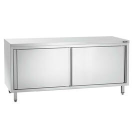 cupboard 1800 mm  x 700 mm  H 850 mm with dropfront all-around 40 mm with sliding doors product photo  S