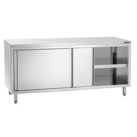 cupboard 1800 mm  x 700 mm  H 850 mm with dropfront all-around 40 mm with sliding doors product photo