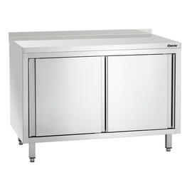 cupboard 1200 mm  x 700 mm  H 850 mm with Bend 3-sided with sliding doors | upstand product photo  S