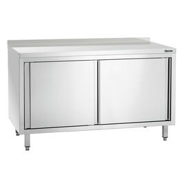 cupboard 1400 mm  x 700 mm  H 850 mm with Bend 3-sided with sliding doors | upstand product photo  S
