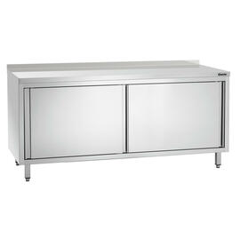 cupboard 1800 mm  x 700 mm  H 850 mm with Bend 3-sided with sliding doors | upstand product photo  S