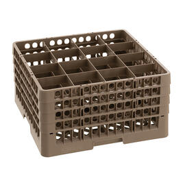 dish basket brown 500 x 500 mm  H 266 mm | 16 compartments 111 x 111 mm  H 245 mm product photo