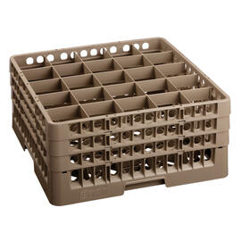 dish basket brown 500 x 500 mm  H 225 mm | 25 compartments 89 x 89 mm  H 207 mm product photo  S