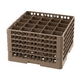 dish basket brown 500 x 500 mm  H 306 mm | 25 compartments 89 x 89 mm  H 285 mm product photo  S