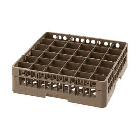 dish basket brown 500 x 500 mm  H 142 mm | 36 compartments 73 x 73 mm  H 123 mm product photo  S