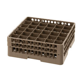 dish basket brown 500 x 500 mm  H 183 mm | 36 compartments 73 x 73 mm  H 166 mm product photo  S