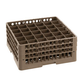 dish basket brown 500 x 500 mm  H 225 mm | 36 compartments 73 x 73 mm  H 207 mm product photo