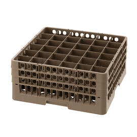 dish basket brown 500 x 500 mm  H 225 mm | 36 compartments 73 x 73 mm  H 207 mm product photo  S