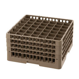 dish basket brown 500 x 500 mm  H 266 mm | 49 compartments 62 x 62 mm  H 245 mm product photo  S